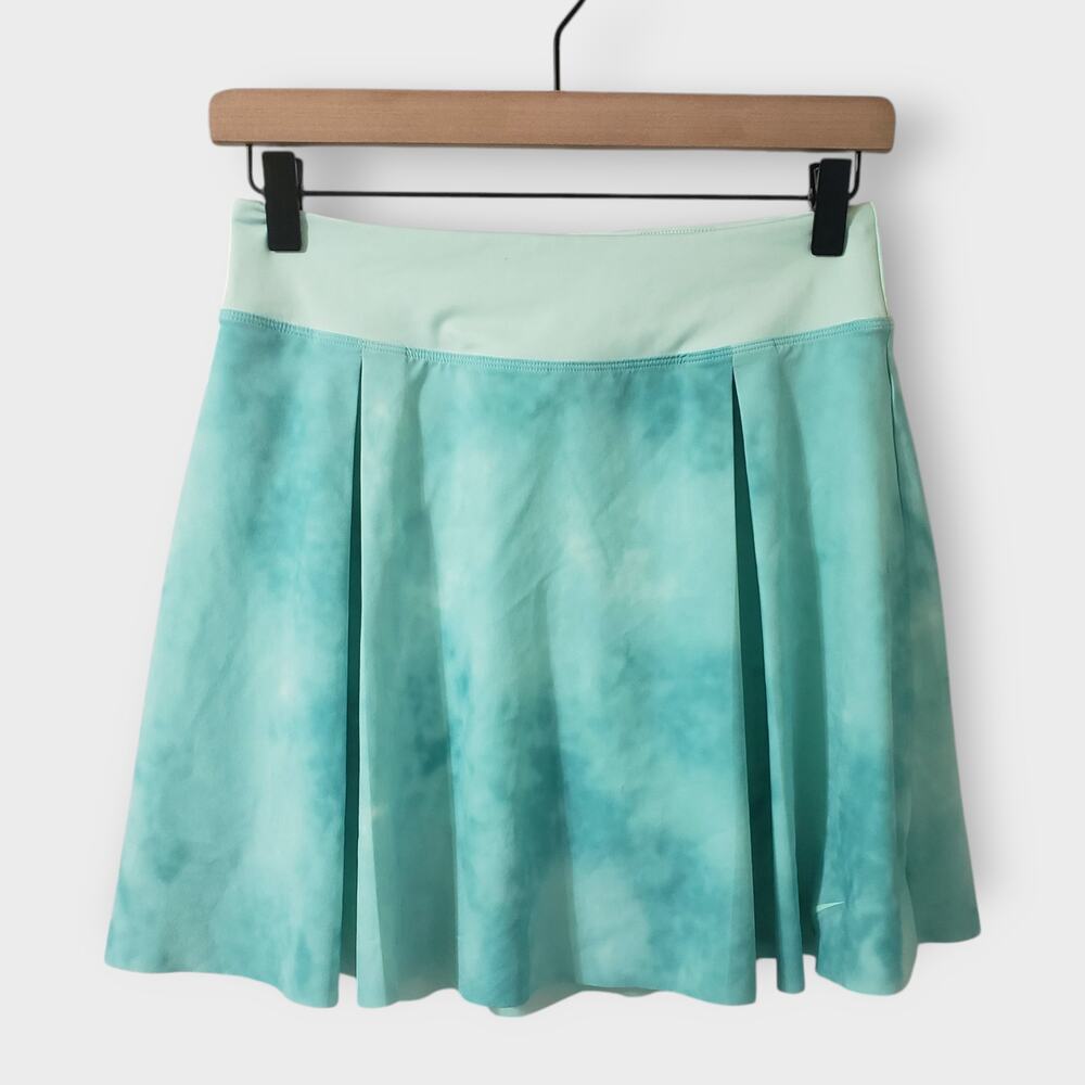 Nike Womens Dri Fit Club Print Skirt Mint Green Tennis Skort Small Athleisure